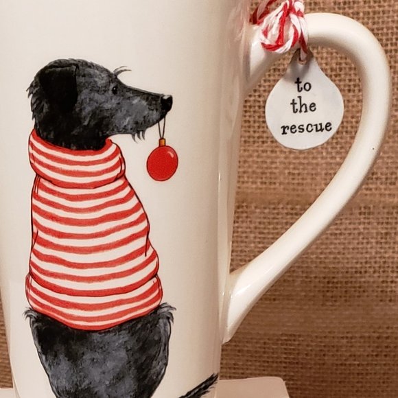 Department 56 Black Mutt Mug - Fetch the Spirit🎄 - Picture 2 of 7